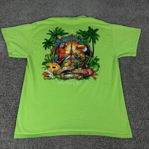 Ron Jon Surf Shop Shirt Mens Large Green Cocoa Beach Florida Short Sleeve